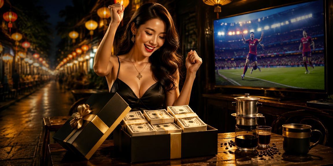 Người dùng theo dõi sự kiện thể thao qua điện thoại tại quán cà phê Hà Nội